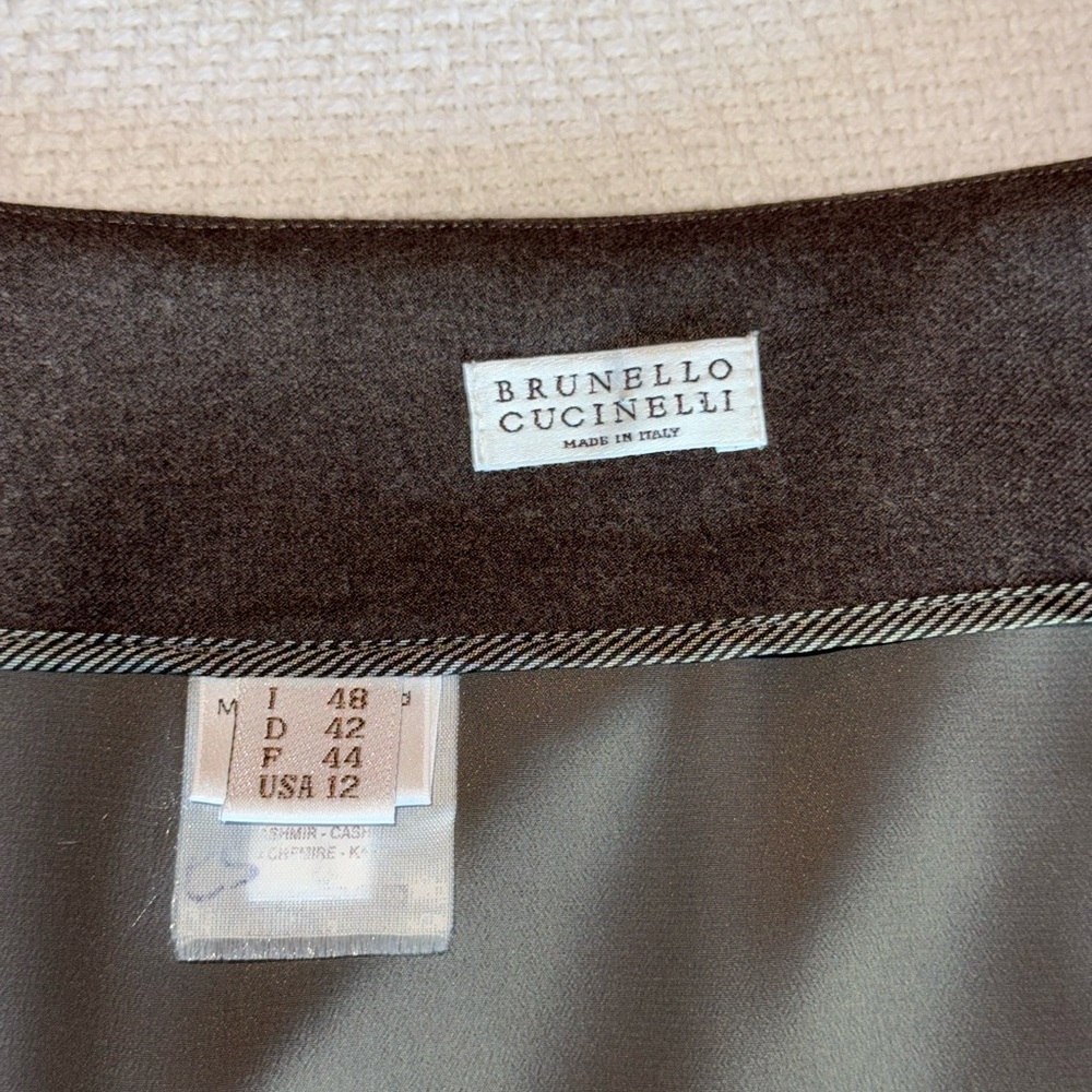 Brunello Cucinelli Brown Maxi A-Line Skirt - Picture 3 of 5